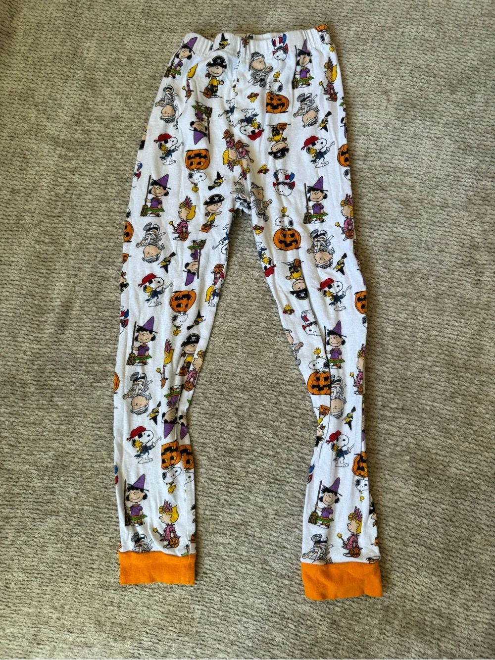 Peanuts Halloween Snoopy Charlie Brown Cotton Pajama Set Size 8